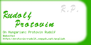 rudolf protovin business card